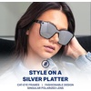 image:imageBlenders Buttertron Series  Single Lens Polarized Sunglasses with CatEye Frames  100 UV Protection  For Men amp WomenSterling Lady