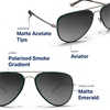 image:imageBlenders Eyewear A Series  Aviator Style Polarized Sunglasses  100 UV Protection  For Men amp WomenEmerald