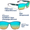 image:imageBlenders Eyewear Canyon X2 Polarized Sunglasses for Men amp Women  UV Protection Performance Wear for Sports Beach OutdoorsAqua Champagne Mirror