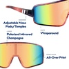 image:imageBlenders Eyewear Eclipse  Polarized Sunglasses  WrapAround Lens  100 UV Protection  Unisex  Cloud Racer