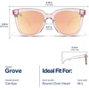image:imageBlenders Eyewear Grove  Polarized Sunglasses  Butterfly Frames with Acetate Temples  100 UV Protection  For WomenGemstone Gal