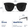 image:imageBlenders Eyewear Grove  Polarized Sunglasses  Butterfly Frames with Acetate Temples  100 UV Protection  For WomenMidnight Drama