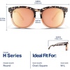 image:imageBlenders Eyewear H Series  Polarized Sunglasses  Round Cat Eye Spring Loaded Hinge  100 UV Protection  For WomenHeart Rush