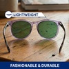image:imageBlenders Eyewear H Series  Polarized Sunglasses  Round Cat Eye Spring Loaded Hinge  100 UV Protection  For WomenLilac Lush