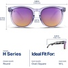 image:imageBlenders Eyewear H Series  Polarized Sunglasses  Round Cat Eye Spring Loaded Hinge  100 UV Protection  For WomenLilac Lush