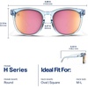 image:imageBlenders Eyewear H Series  Polarized Sunglasses  Round Cat Eye Spring Loaded Hinge  100 UV Protection  For WomenPacific Grace