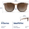 image:imageBlenders Eyewear H Series  Polarized Sunglasses  Round Cat Eye Spring Loaded Hinge  100 UV Protection  For WomenTiger Mark