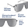 image:imageBlenders Eyewear Meister X2  Polarized Sunglasses  Single Lens Adjustable Temples  100 UV Protection  For Men amp WomenCrystal