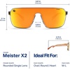 image:imageBlenders Eyewear Meister X2  Polarized Sunglasses with Durable Single Lens Adjustable Temples  100 UV Protection  For Men amp Women  Orange Circuit