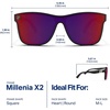 image:imageBlenders Eyewear Millenia X2  Polarized Sunglasses  Flat Mirrored Lens  100 UV Protection  For Men amp WomenCrimson Night