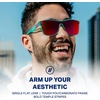 image:imageBlenders Eyewear Millenia X2  Polarized Sunglasses  Flat Mirrored Lens  100 UV Protection  For Men amp WomenDance Electric