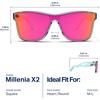 image:imageBlenders Eyewear Millenia X2  Polarized Sunglasses  Flat Mirrored Lens  100 UV Protection  For Men amp WomenDance Electric