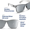 image:imageBlenders Eyewear Millenia X2  Polarized Sunglasses  Flat Mirrored Lens  100 UV Protection  For Men amp WomenSilver Strike