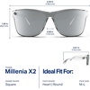 image:imageBlenders Eyewear Millenia X2  Polarized Sunglasses  Flat Mirrored Lens  100 UV Protection  For Men amp WomenSilver Strike