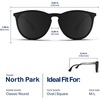 image:imageBlenders Eyewear North Park  Polarized Sunglasses  Classic Shape Mixed Metal Frame  100 UV Protection  For Men amp WomenMatte Black