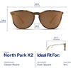 image:imageBlenders Eyewear North Park X2  Polarized Sunglasses  Classic Shape Mixed Metal Frame  100 UV ProtectionBrandy Night