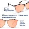 image:imageBlenders Eyewear North Park X2  Polarized Sunglasses  Classic Shape Mixed Metal Frame  100 UV ProtectionTiger Lisa