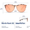 image:imageBlenders Eyewear North Park X2  Polarized Sunglasses  Classic Shape Mixed Metal Frame  100 UV ProtectionTiger Lisa