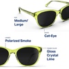 image:imageBlenders Eyewear Palmy  Polarized Sunglasses  CatEye Frames  100 UV Protection  For WomenSpark Lime