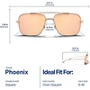 image:imageBlenders Eyewear Phoenix Polarized Navigator Sunglasses for Men amp Women  UV Protection Trendy Shades for Outdoors amp BeachMatte Champagne