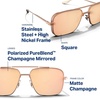 image:imageBlenders Eyewear Phoenix Polarized Navigator Sunglasses for Men amp Women  UV Protection Trendy Shades for Outdoors amp BeachMatte Champagne