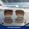image:imageBlenders Eyewear Phoenix Polarized Navigator Sunglasses for Men amp Women  UV Protection Trendy Shades for Outdoors amp BeachMatte Champagne
