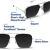 image:imageBlenders Eyewear Phoenix Polarized Navigator Sunglasses for Men amp Women  UV Protection Trendy Shades for Outdoors amp BeachSilver