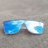 image:imageBlenders Eyewear SciFi  Polarized Sunglasses  SingleLens with a FlatTop Design  100 UV Protection  For Men amp WomenDynasty Ice
