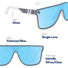 image:imageBlenders Eyewear SciFi  Polarized Sunglasses  SingleLens with a FlatTop Design  100 UV Protection  For Men amp WomenDynasty Ice