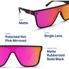image:imageBlenders Eyewear SciFi  Polarized Sunglasses  SingleLens with a FlatTop Design  100 UV Protection  For Men amp WomenMidnight Emma