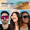 image:imageBlenders Eyewear SciFi  Polarized Sunglasses  SingleLens with a FlatTop Design  100 UV Protection  For Men amp WomenMidnight Emma