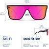 image:imageBlenders Eyewear SciFi  Polarized Sunglasses  SingleLens with a FlatTop Design  100 UV Protection  For Men amp WomenMidnight Emma