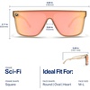 image:imageBlenders Eyewear SciFi  Polarized Sunglasses  SingleLens with a FlatTop Design  100 UV Protection  For Men amp WomenScifi