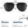 image:imageBlenders Eyewear Shadow  Polarized Sunglasses  Modern AviatorStyle Metal Frames  100 UV Protection  For Men amp WomenAssertive Style
