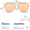 image:imageBlenders Eyewear Shadow  Polarized Sunglasses  Modern AviatorStyle Metal Frames  100 UV Protection  For Men amp WomenFlirt Wagon