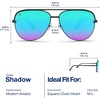 image:imageBlenders Eyewear Shadow  Polarized Sunglasses  Modern AviatorStyle Metal Frames  100 UV Protection  For Men amp WomenFlying Pretty