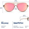 image:imageBlenders Eyewear Skyway  Polarized Sunglasses with Aviator Frames WrapAround Silhouette  100 UV Protection  For WomenCandy Cove