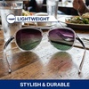image:imageBlenders Eyewear Skyway  Polarized Sunglasses with Aviator Frames WrapAround Silhouette  100 UV Protection  For WomenCrystal Orb