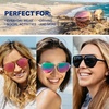 image:imageBlenders Eyewear Skyway  Polarized Sunglasses with Aviator Frames WrapAround Silhouette  100 UV Protection  For WomenCrystal Orb