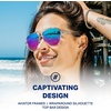 image:imageBlenders Eyewear Skyway  Polarized Sunglasses with Aviator Frames WrapAround Silhouette  100 UV Protection  For WomenCrystal Orb