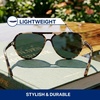 image:imageBlenders Eyewear Skyway  Polarized Sunglasses with Aviator Frames WrapAround Silhouette  100 UV Protection  For WomenEmerald