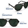image:imageBlenders Eyewear Skyway  Polarized Sunglasses with Aviator Frames WrapAround Silhouette  100 UV Protection  For WomenEmerald