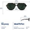 image:imageBlenders Eyewear Skyway  Polarized Sunglasses with Aviator Frames WrapAround Silhouette  100 UV Protection  For WomenEmerald