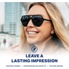 image:imageBlenders Eyewear Skyway  Polarized Sunglasses with Aviator Frames WrapAround Silhouette  100 UV Protection  For WomenMagic Roy