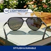 image:imageBlenders Eyewear Skyway  Polarized Sunglasses with Aviator Frames WrapAround Silhouette  100 UV Protection  For WomenMagic Roy