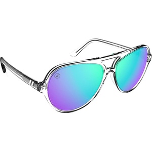 image:imageBlenders Eyewear Skyway  Polarized Sunglasses with Aviator Frames WrapAround Silhouette  100 UV Protection  For WomenCrystal Orb